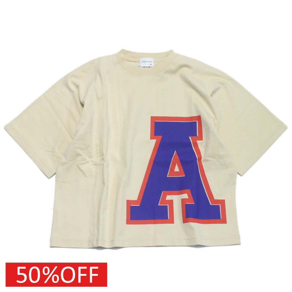 T-Shirts （Half Sleeves） - 【グルーヴィーカラーズ groovy colors ジュニア 子供服】 セール 【50%OFF】 テンジク APPLE WIDE シルエット TEE 16BEベージュ
