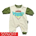 【オフィシャルチーム 子供服 OFFICIAL TEAM】 セール 【50%OFF】 VIBESロゴロンパース オフホワイト