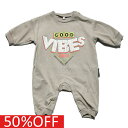 【オフィシャルチーム 子供服 OFFICIAL TEAM】 セール 【50%OFF】 VIBESロゴロンパース グレー