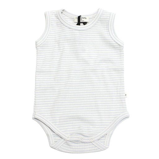 【1+in the family ワンモアインザファミリー ベビー服】 AMIR(ボーダーロンパース) ミスティブルー(MBL) 【1+in the family ワンモアインザファミリー ベビー服】 AMIR(ボーダーロンパース) ミスティブルー(MBL)
