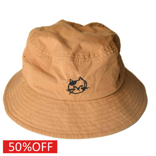 【ニードルワークス NEEDLE WORKS】 セール 【50%OFF】 CAT刺繍ギャバHAT ブラウン 【ニードルワークス NEEDLE WORKS】 セール 【50%OFF】 CAT刺繍ギャバHAT ブラウン