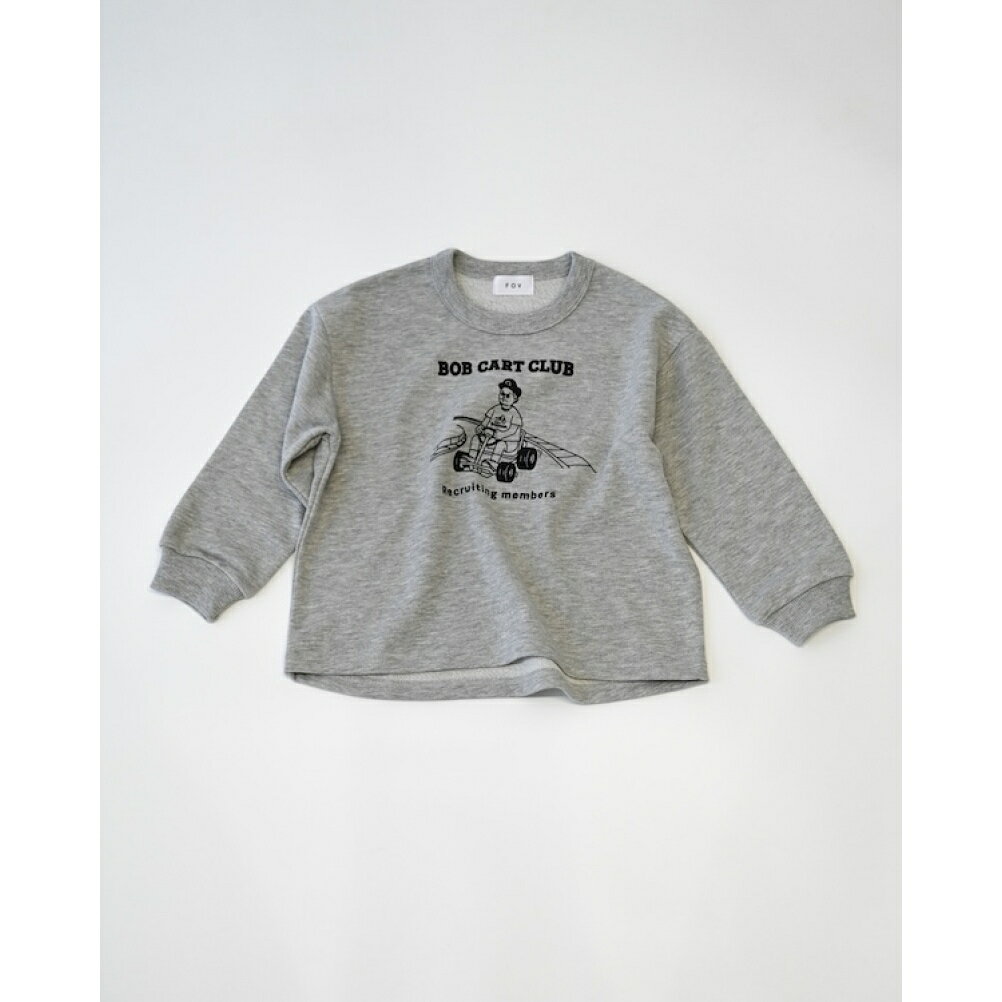 【子供服 フォブ FOV キッズ】 BOB CARTトレーナー【9月入荷予定】 杢グレー(TG)