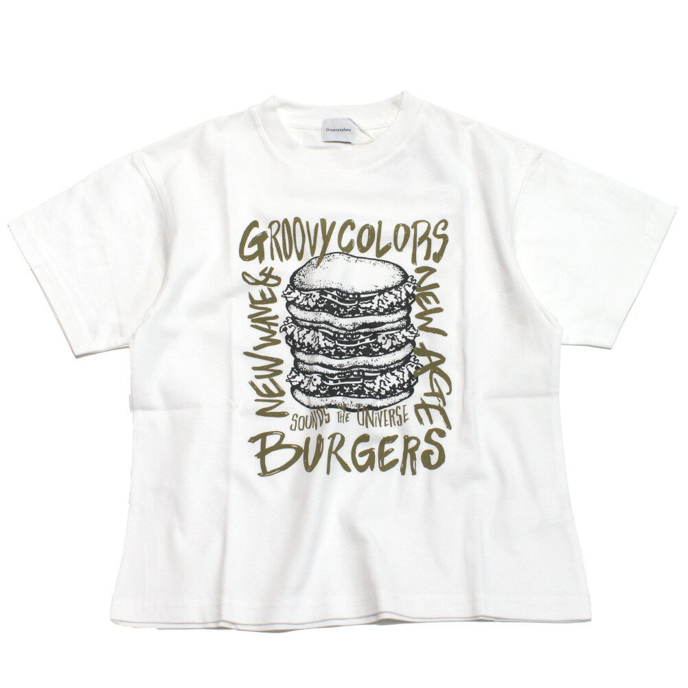 Rakuten - 【グルーヴィーカラーズ groovy colors ジュニア 子供服】 テンジク GRAFFITI BURGER TEE 1W白