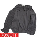【オーシャンアンドグラウンド/子供服/ベビー/キッズ/ジュニア/ocean&ground】 セール 【70%OFF】 フリルカラーバルーンTシャツ チャコール(CH)