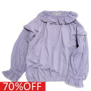 【オーシャンアンドグラウンド/子供服/ベビー/キッズ/ジュニア/ocean&ground】 セール 【70%OFF】 フリルカラーバルーンTシャツ ライトパープル(LP)