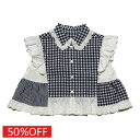 【ニードルワークス NEEDLE WORKS】 セール 【50%OFF】 ギンガムローンブラウス ブラック