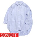 【グルーヴィーカラーズ groovy colors ジュニア 子供服】 セール 【50%OFF】 タイプライター ロングバルーンシャツ 44LBL淡青