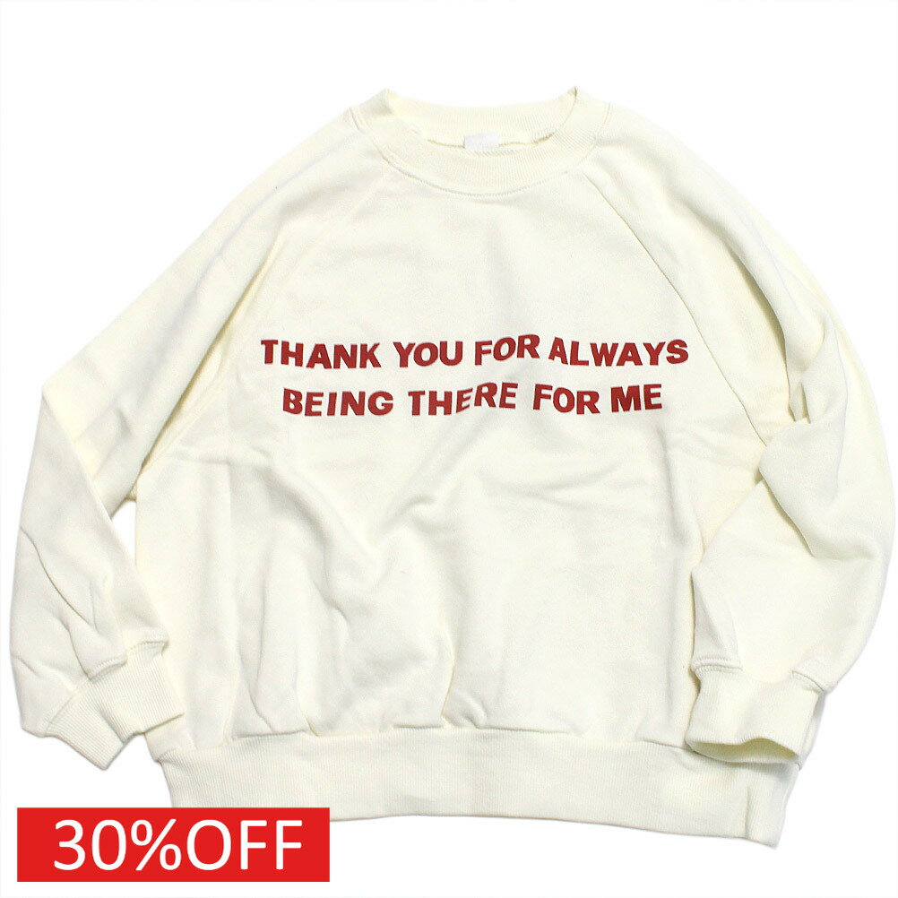 【ピードットプルミエ p.premier】 セール 【30%OFF】 家族でお揃いでイロチ買いしたいロゴトレーナー オフホワイト(OW)