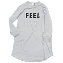 【子供服 フォブ FOV キッズ】 FEEL L/S ワンピース ブルーグレー(BG)