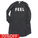 【子供服 フォブ FOV キッズ】 セール 【60%OFF】 あす楽 FEEL L/S ワンピース チャコールグレー(CG)