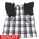 【ユニカ 子供服 UNICA 女の子 ガールズ レディース】 セール 【50%OFF】 チェックラッフル スリーブブラウス ブラック(4)