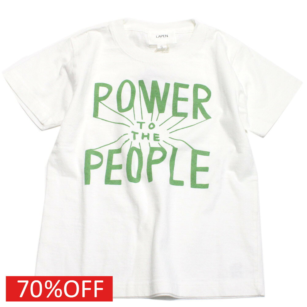 Rakuten - 【LAPEN ラペン ラパン 子供服 ジュニア ヴィンテージ アメカジ】 セール 【60%OFF】 POWER Tシャツ ホワイト