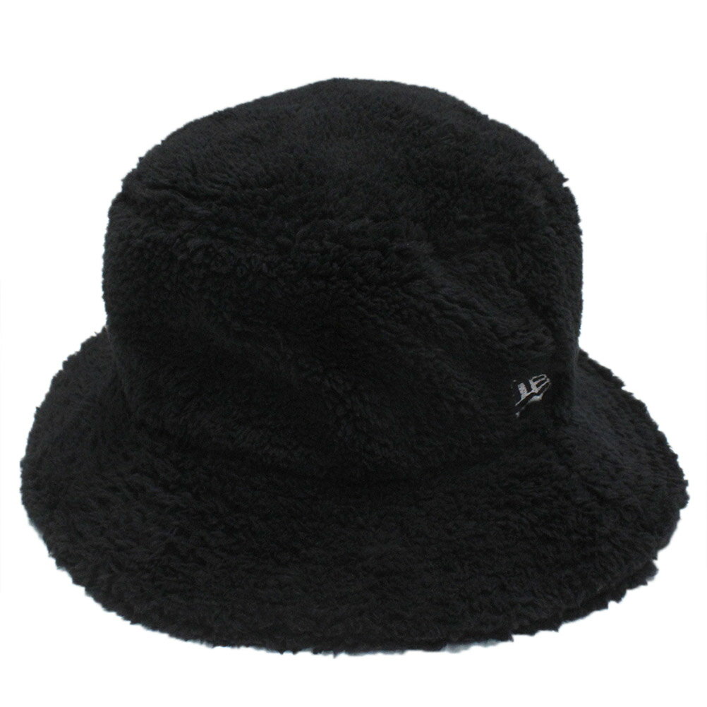  あす楽 KIDS MINK FLEECE BUCKET HAT ブラック