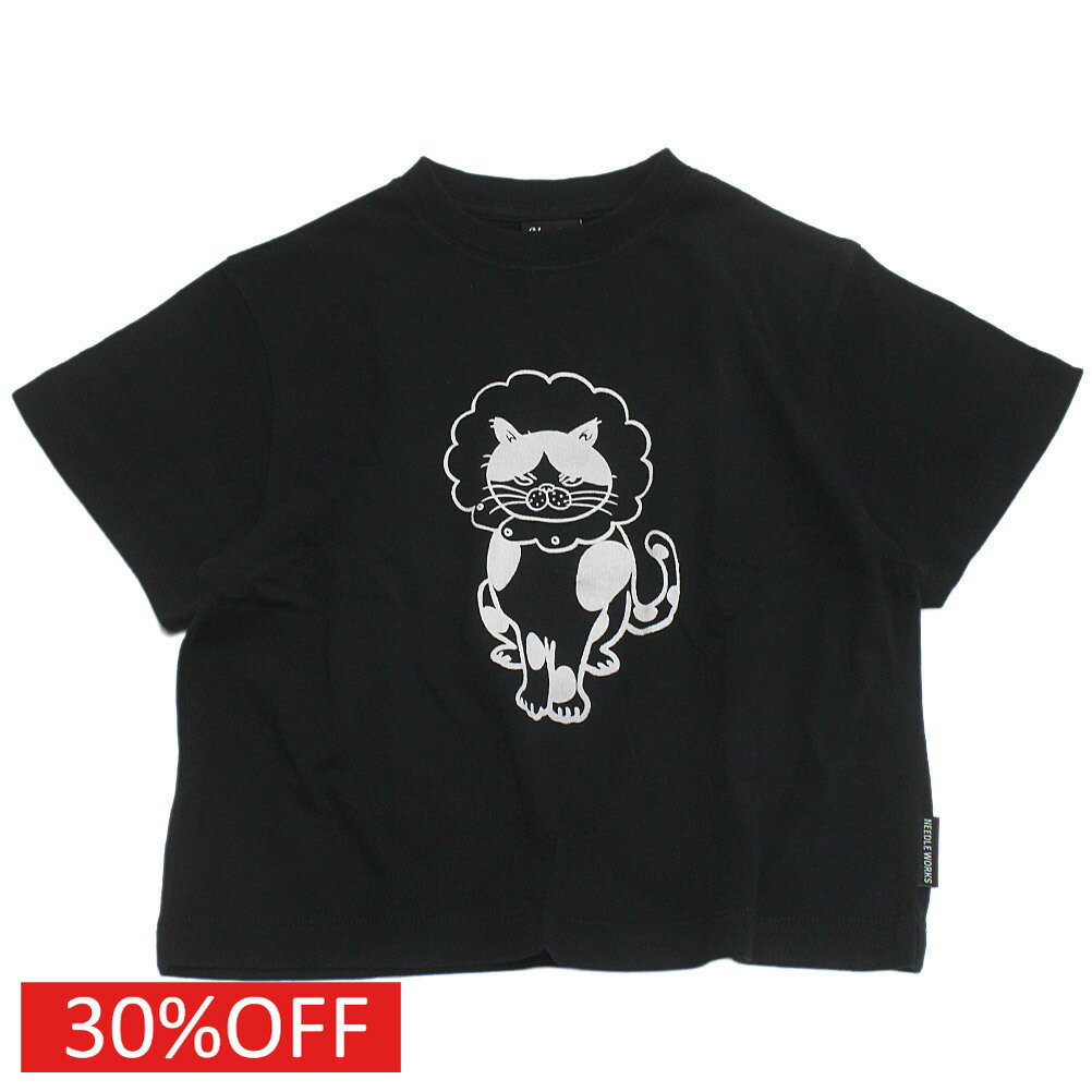 【ニードルワークス NEEDLE WORKS】 セール 【30%OFF】 CATエリザベスカラーTシャツ ブラック