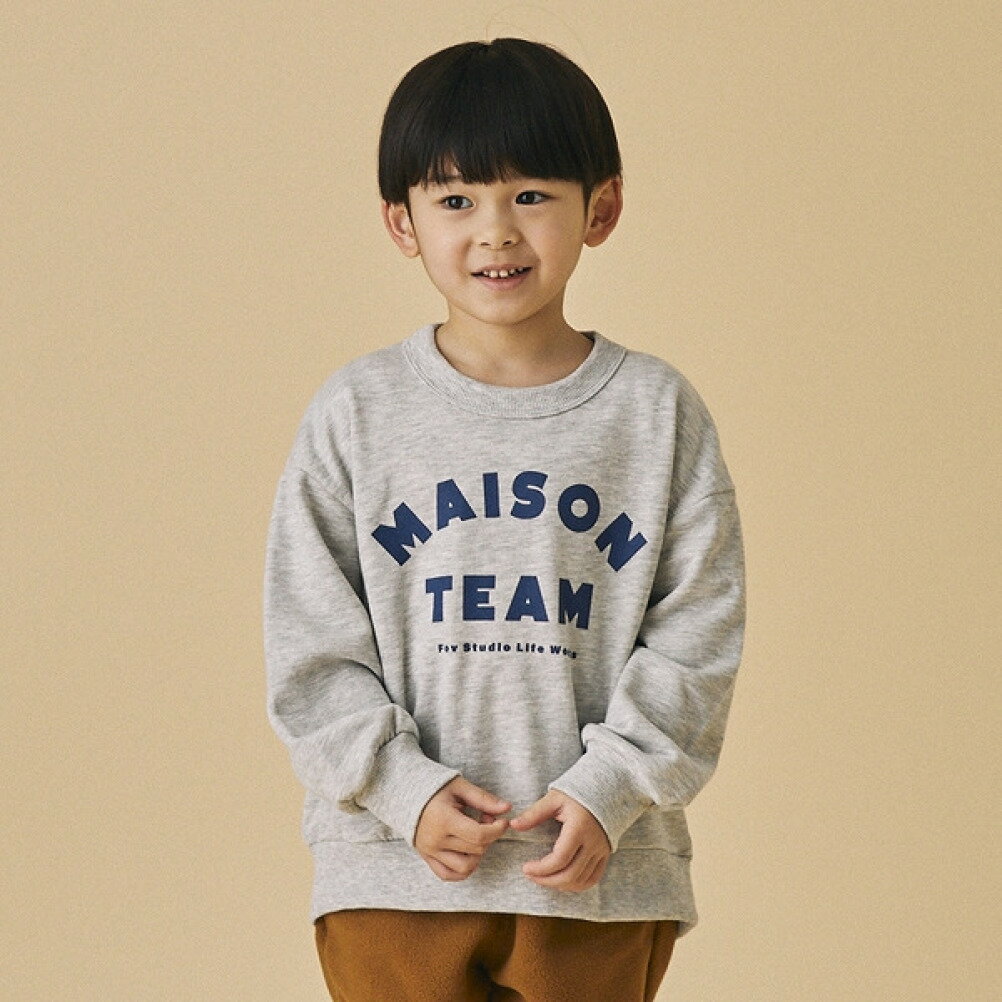 【子供服 フォブ FOV キッズ】 MAISONTEAM トレーナー【9月入荷予定】 杢グレー(TG)