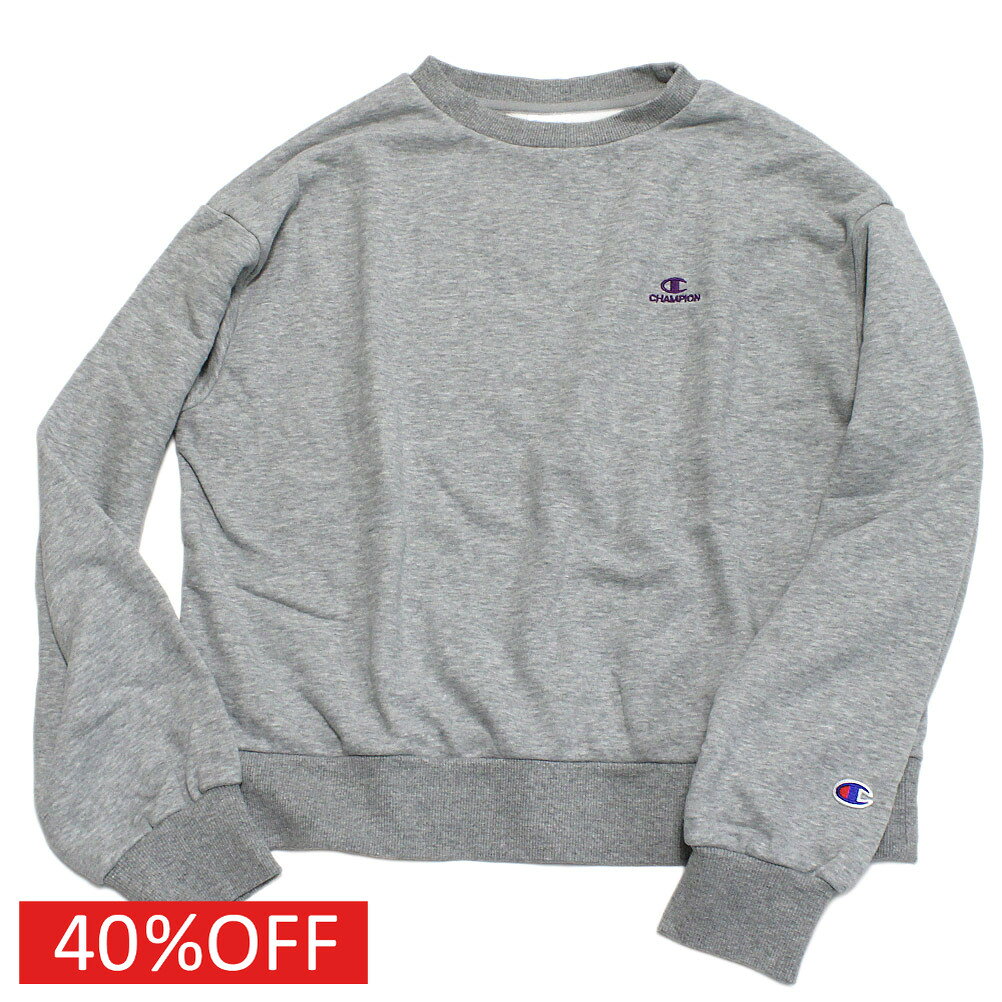 Plain - 【チャンピオン/メンズ/レディース/Champion】 セール 【40%OFF】 【WOMENS】リラックスフィット ロゴCREW NECK スウェットシャツ ヘザーグレー(060)