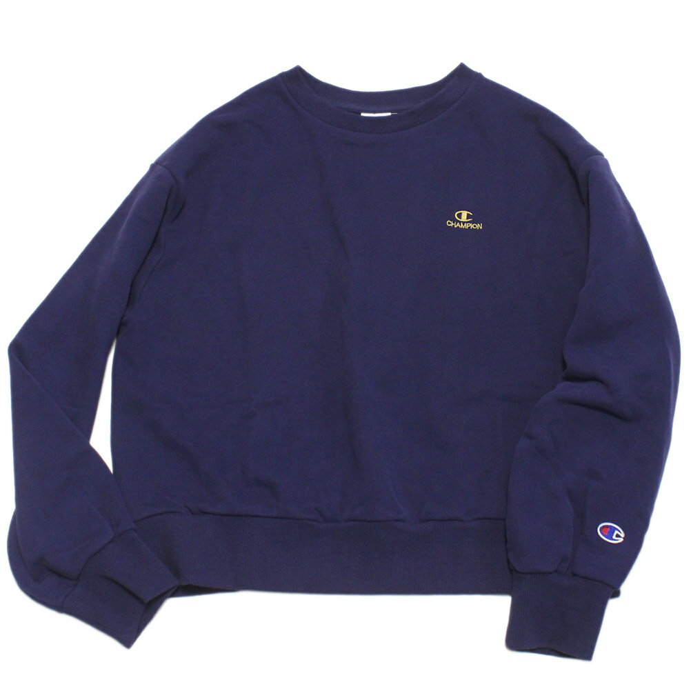 楽天子供服サーカス【チャンピオン/メンズ/レディース/Champion】 【WOMENS】リラックスフィット ロゴCREW NECK スウェットシャツ インクブルー（352）