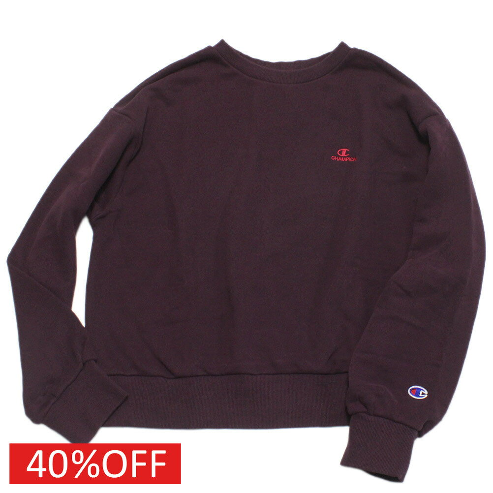 【チャンピオン/メンズ/レディース/Champion】 セール 【40%OFF】 【WOMENS】リラックスフィット ロゴCREW NECK スウェットシャツ ワイン(935)
