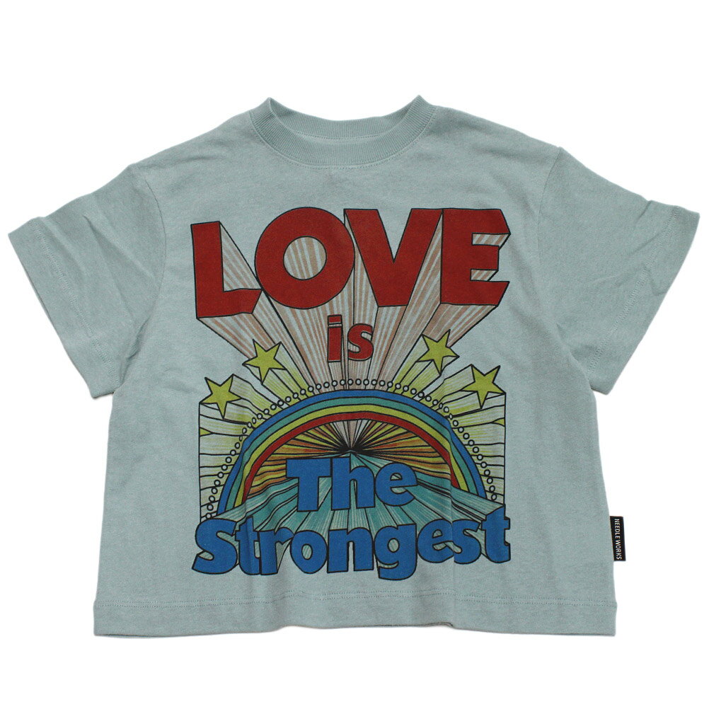 樂天商城 - 【ニードルワークス NEEDLE WORKS】 LOVE Tシャツ ブルー