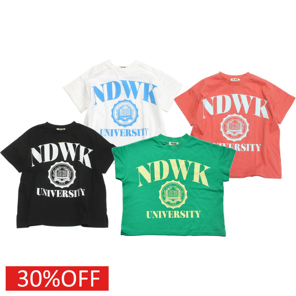 【ニードルワークス NEEDLE WORKS】 セール 【30%OFF】 【NeWo】カレッジロゴTシャツ