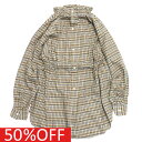 【アーチ&ライン ARCH&LINE 子供服 アーチアンドライン】 セール 【50%OFF】 OG CHECK FRILL ブラウス ベージュ(45)