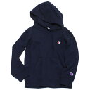 【チャンピオン/キッズ/Champion/子供服】 HOODED スウェットシャツ ネイビー(370)