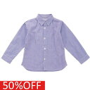 【オーシャンアンドグラウンド/子供服/ベビー/キッズ/ジュニア/ocean&ground】 セール 【50%OFF】 ストライプシャツ ネイビーブルー(NV)