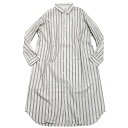 【アーチ&ライン ARCH&LINE 子供服 アーチアンドライン】 COTTON STRIPE ドレス オフホワイト(12)