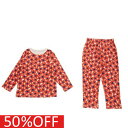 【オーシャンアンドグラウンド/子供服/ベビー/キッズ/ジュニア/ocean&ground】 セール 【50%OFF】 GIRLSソウガラ長袖パジャマ レッド(R...