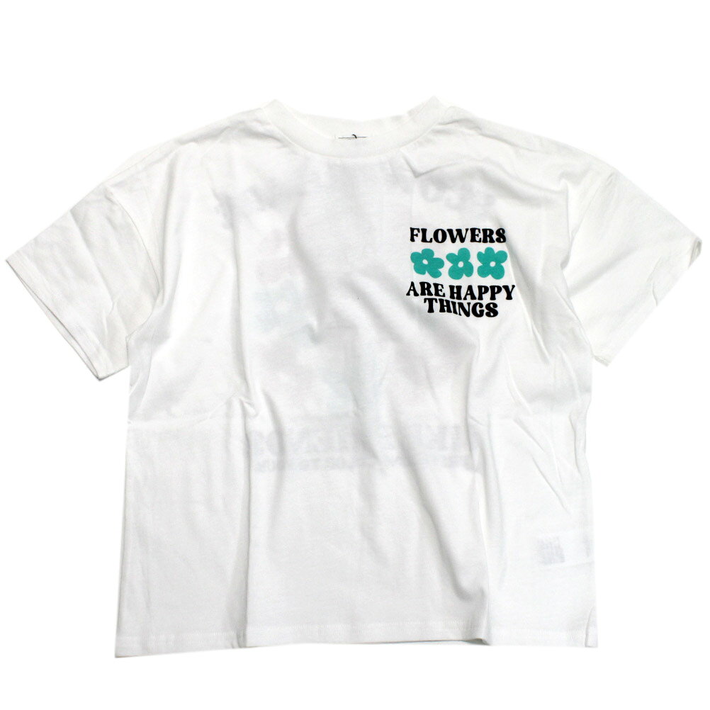 【ニードルワークス NEEDLE WORKS】 【NeWo】フラワーTシャツ ホワイト
