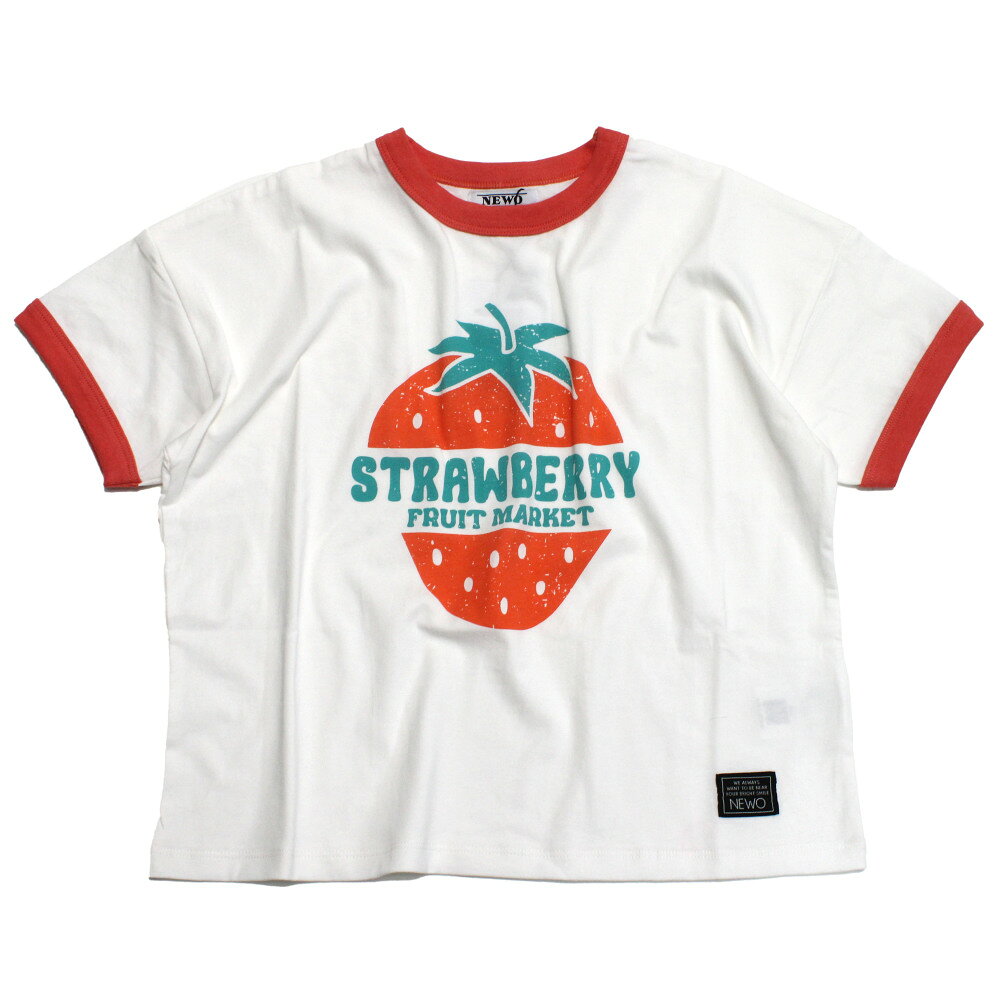 T-Shirts （Short Sleeve） - 【ニードルワークス NEEDLE WORKS】 【NeWo】いちごTシャツ ホワイト