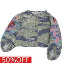【子供服 親子 ゴートゥーハリウッド GO TO HOLLYWOOD 】 セール 【50%OFF】 メイサイプリント パフスリーブ JK 17CGRチャコール