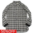 【子供服/makeyourday/メイクユアデイ】 セール 【50%OFF】 チェックシャツ ブラック(BK)