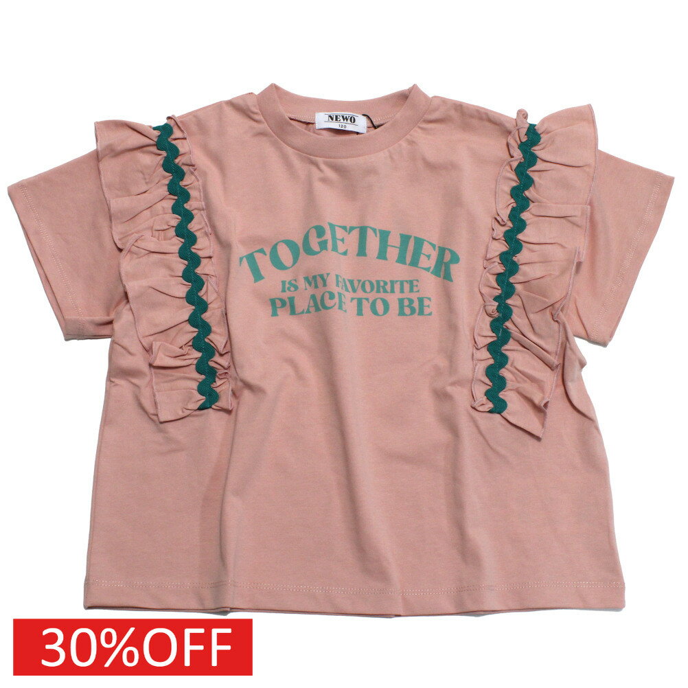 Rakuten - 【ニードルワークス NEEDLE WORKS】 セール 【30%OFF】 【NeWo】フリルロゴTシャツ ピンク