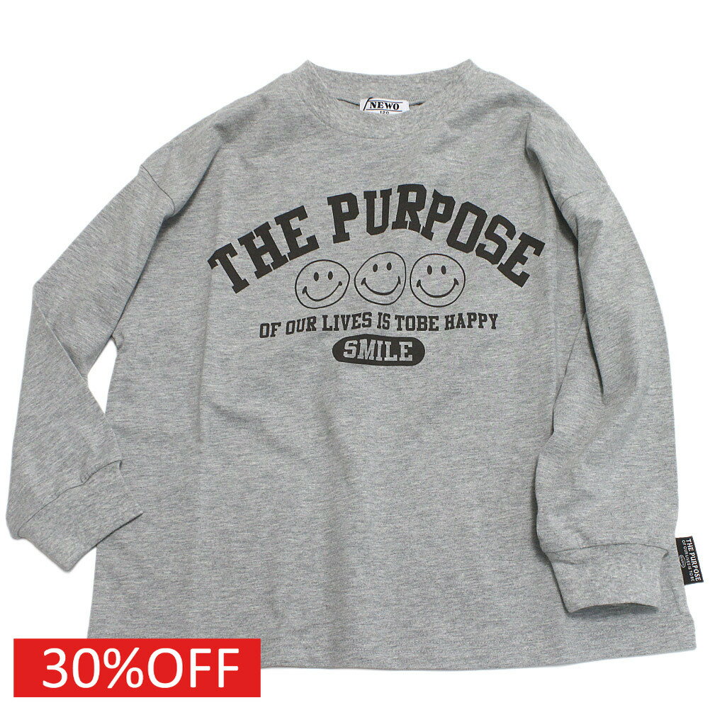 Rakuten - 【ニードルワークス NEEDLE WORKS】 セール 【30%OFF】 【NeWo】スマイルTシャツ グレー