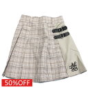 【アルジー/algy/JS/ガールズ/ジュニア/女の子】 セール 【50%OFF】 合皮使いプリーツスカパン ベージュ(BE)
