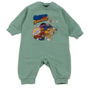 【オーシャンアンドグラウンド/子供服/ベビー/キッズ/ジュニア/ocean&ground】 BASEBALLFUNプリントロンパース ライトグリーン(LG)