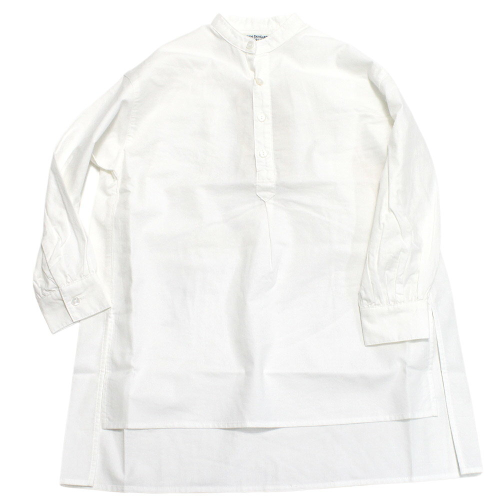 【デニム＆ダンガリー DENIM DUNGAREE デニムダンガリー DD 子供服 親子 】 ポプリン グランパ シャツ 1W白