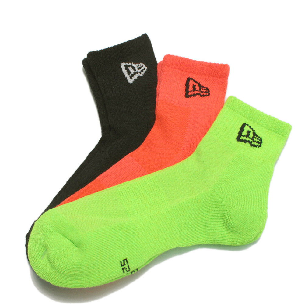 【ニューエラ　キッズ/NEW ERA KIDS/帽子】 あす楽 SOCKS ANKLE 3PAIRS FLASH マルチ