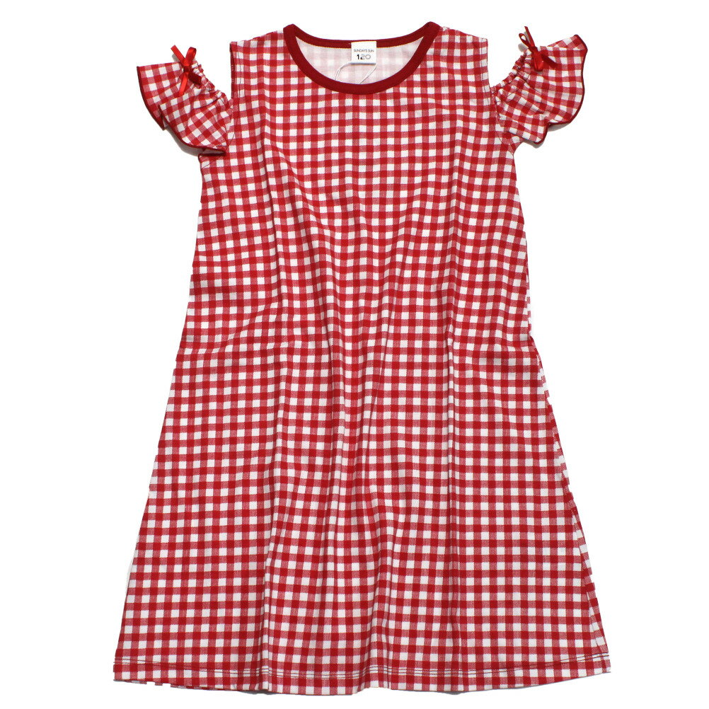 Rakuten - 【SUNDAYS SUN/子供服/男の子/女の子】 総柄ワンピース レッド(RR)