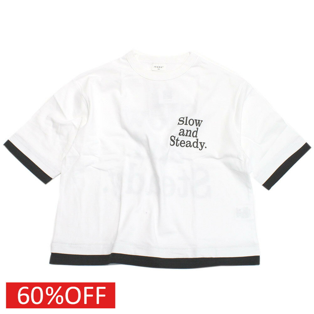 T-Shirts （Half Sleeves） - 【JEANS.B/ジーンズベー/子供服】 セール 【60%OFF】 Slow Tシャツ オフホワイト(OW)