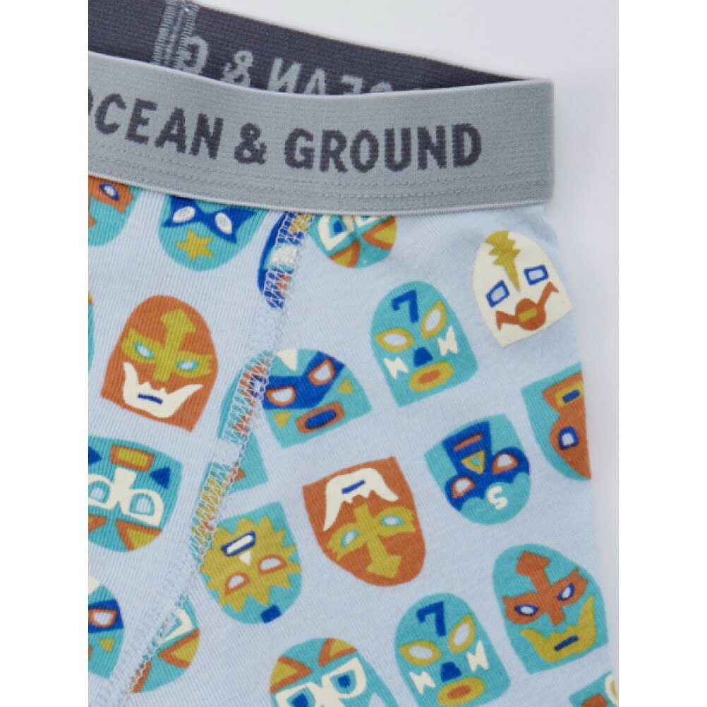子供服サーカスの【オーシャンアンドグラウンド/子供服/ベビー/キッズ/ジュニア/ocean＆ground】 Maskボクサーパンツ ライトブルー(LB)｜アングル2