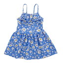 【オーシャンアンドグラウンド/子供服/ベビー/キッズ/ジュニア/ocean&ground】 ハナガラフリルスイムワンピース ブルー(BL)(4)
