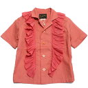 【子供服 親子 ゴートゥーハリウッド GO TO HOLLYWOOD 】 セール 【50%OFF】 フリル コンビネーション シャツ 6Pピンク