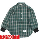 【子供服 ジュニア 親子 GENERATOR ジェネレーター】 セール 【70%OFF】 バンドカラーシャツ グリーン(GN)