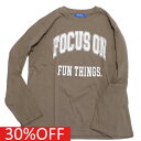 【GLAZOS グラソス ジュニア 子供服 男の子 】 セール 【30%OFF】 フロントカレッジロゴ長袖Tシャツ ベージュ(22)