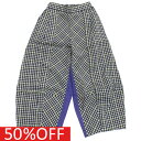 【ユニカ 子供服 UNICA 女の子 ガールズ レディース】 セール 【50%OFF】 ギンガム切替ランタンパンツ ネイビー×イエロー(48)