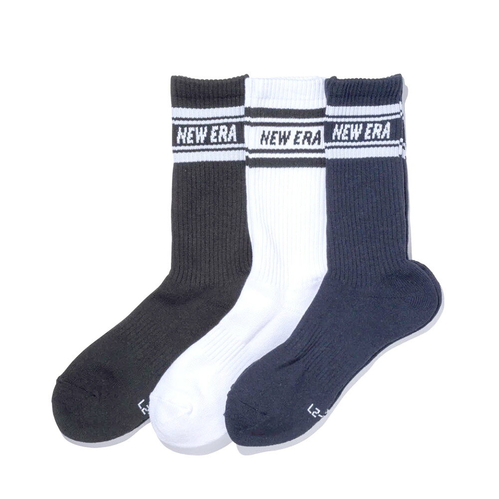 “ニューエラキッズ”のCREW 3PAIRS LINE SOCKSニューエラフラッグをジャカードで表現した3ペアソックス。ラインの間にかかるブロンドロゴがポイント。ふくらはぎの真ん中にかかるクルー丈。肌にあたる足裏部分は厚みのあるパイル地で履き心地◎※生地の厚さや編み、染め等の関係上、商品によって縮みや伸びが生じ、サイズ感がやや異なる場合がございます。 誠に恐れ入りますが、予めご了承下さいませ。 ※1セットまでネコポス発送可能です。 2セット以上の場合はネコポスの容量オーバーとなります為、宅配便にてご注文下さいます様、お願いいたします。 ポリエステル　綿　ポリウレタンマルチホワイトブラックネイビーメーカー希望小売価格はメーカー商品タグに基づいて掲載しています関連キーワード:子供服 キッズ 男の子 女の子 ガールズ ボーイズ ジュニア ユニセックス マルチ 21-23cm ner13529422トップ&nbsp;&gt;&nbsp;ブランド一覧&nbsp;&gt;&nbsp;ニューエラキッズ(NEW ERA KIDS)トップ&nbsp;&gt;&nbsp;アイテム一覧&nbsp;&gt;&nbsp;レッグウェア&nbsp;&gt;&nbsp;ソックストップ&nbsp;&gt;&nbsp;ボーイズ・ユニセックス&nbsp;&gt;&nbsp;レッグウェア&nbsp;&gt;&nbsp;ソックス採寸結果は全てセンチ表記です。商品により多少の誤差がございます。目安とお考え下さい。※BCはバックセンター（首から裾までの後中心）です。※SNPはサイドネックポイント（肩から裾までの直線で計測した長さ）です。a210a299a