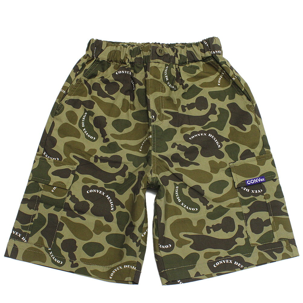 【CONVEX コンベックス 子供服 ジュニア キッズ】 カモカーゴパンツ カーキ(18)