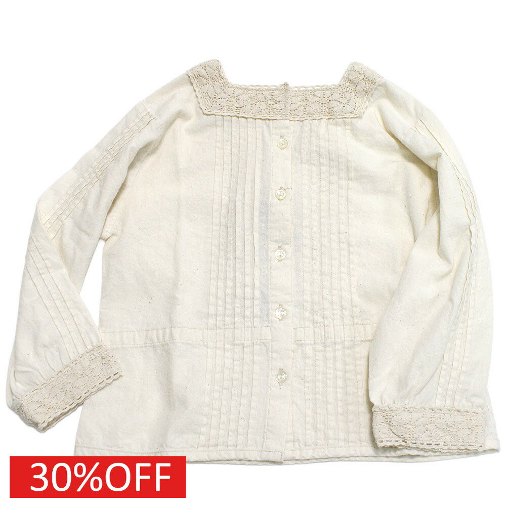 乐天商城 - 【デニム＆ダンガリー DENIM DUNGAREE デニムダンガリー DD 子供服 親子 】 セール 【30%OFF】 ダンガリー ブラウス 11OW生成